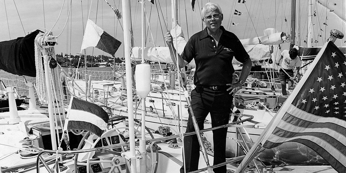 Photo of Albert G. Van Metre in Hospice Cup Regatta.